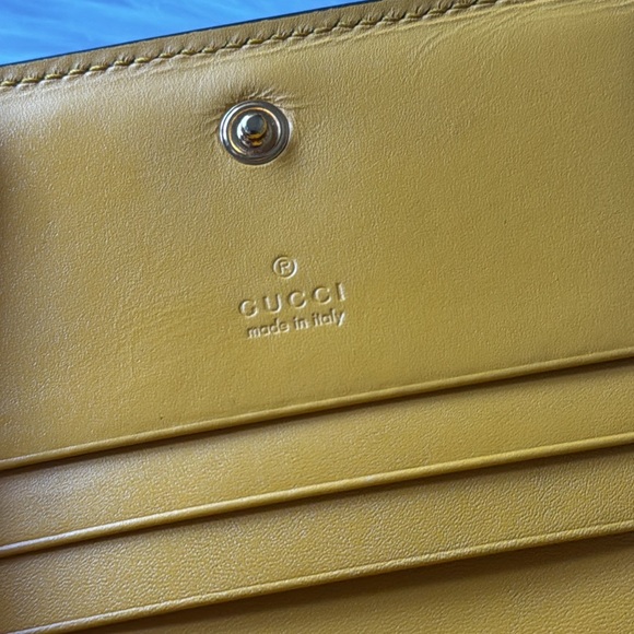 GUCCI GG Supreme Monogram Bosco Patch Card Case Wallet Beige Green - Picture 13 of 17